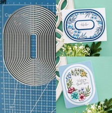 Oval Border Metal Cutting Dies Scrapbooking Photo Embossing Paper Card Stencils 