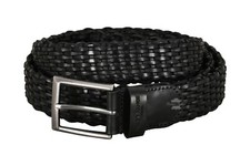 Mens Real Leather Braided Belt
