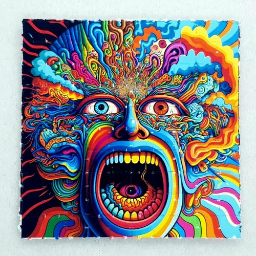 Scream blotter art psychedelic - scream,