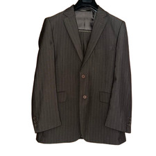 VESTITI PIU Suit Grey Men's Size 38S 2 Piece Two Button Stripe Trousers Size W32