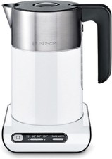 Bosch Styline TWK8631GB Variable Temperature Cordless Kettle, 1.5 White 