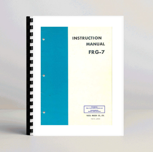Yaesu frg instruction manual - yaesu,