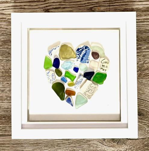 Framed sea glass - framed,