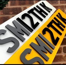 Pair number plates - 4d,