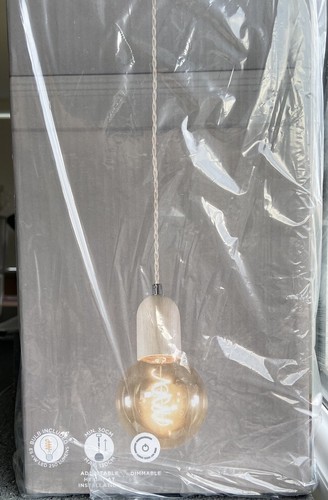 Oslo pendant light wood effect