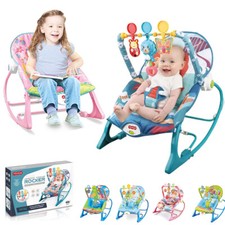 Electric Baby Bouncer Rocker Chair Swing Infant Vibration Musical Cradle Seat UK