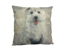Westie Linen Cushions 45x45cm Cover Only/Filled Cushion Dog Home Decor Gift