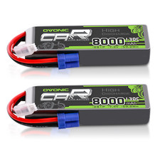 2X Ovonic 7.4V 130C 8000mAh 2S