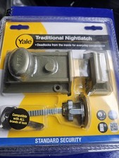 Yale Traditional Night Latch Door Lock 60mm Backset with Brass Cylinder 2 Keys