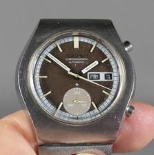 VINTAGE JAPAN MADE GENTS SEIKO ID3227 CHRONOGRAPH AUTOMATIC WRISTWATCH TICKING