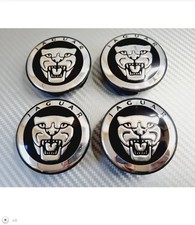 4x Wheel Center Cap 58mm Hub Caps XJ XJR XK XF X S Type Growler Black Fit Jaguar