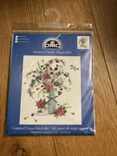Counted Cross Stitch Kit DMC ‘Summer Floral’ 18 X 20 Cm