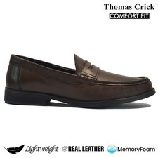 MENS LEATHER MOCCASIN LOAFERS SMART CASUAL FORMAL WALKING DRESS WORK SHOES SIZE