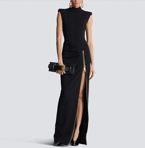 Black sleeveless maxi - sleeveless, dress