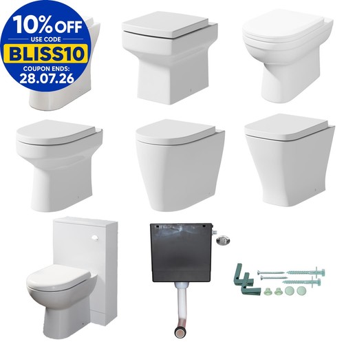 Back wall toilet btw - wall, pan