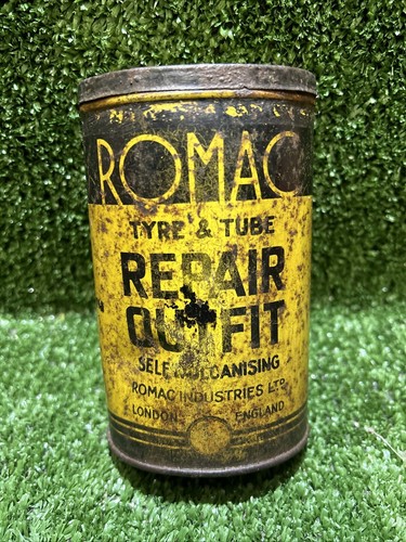Vintage romac tin tyre tube - romac, &