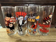 7 X Beano 1989 Anniversary glasses Dennis the Menace/Desperate Dan/Corky/Minnie
