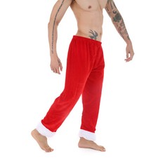 Men Long Pants Red Trousers