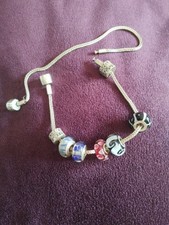 Two Vintage Rhona  Sutton Silver Charm Bracelet 925 Silver with charms 