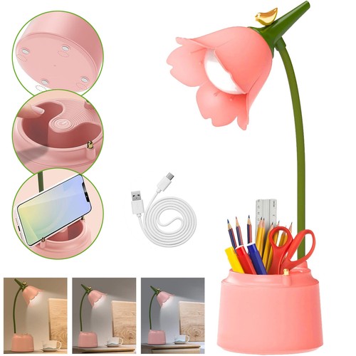 Led flower desk lamp eye - desk,