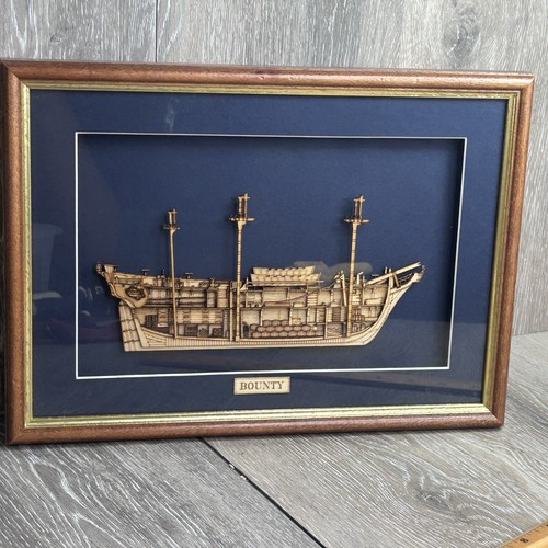 Vintage hms bounty wooden ship - vintage,
