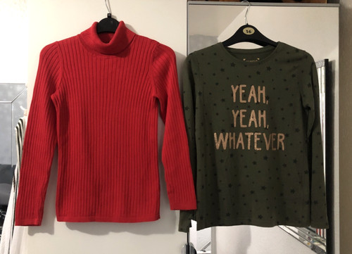 George red polo neck jumper - jumper, &