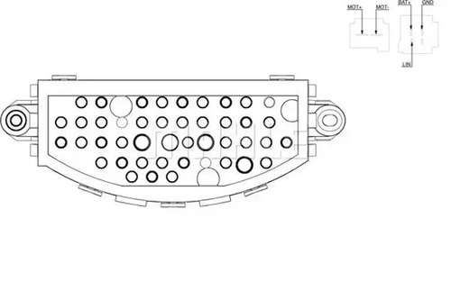 Blower regulator resistor abr - regulator,