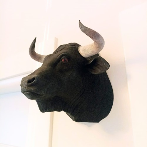 Faux taxidermy bull - faux, head