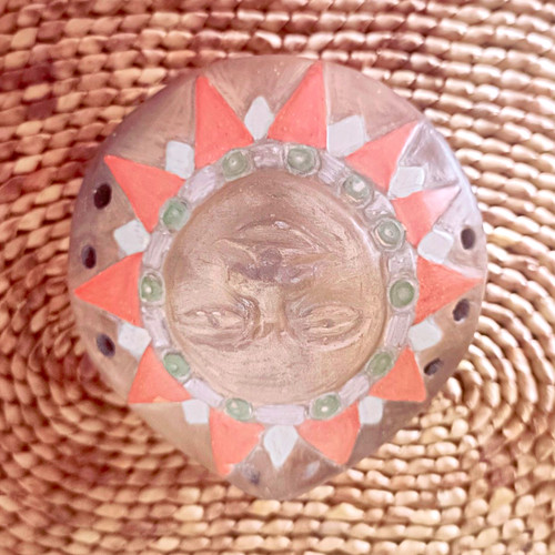 Terracotta ocarina sun shape - terracotta,