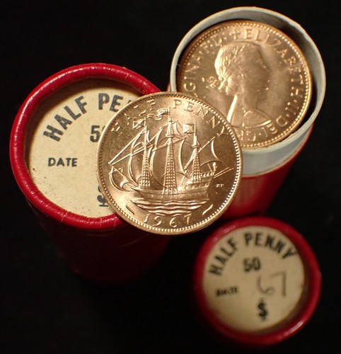 Half penny 1967 elizabeth - uk,
