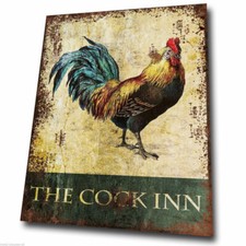 THE COCK INN Pub SIGN METAL