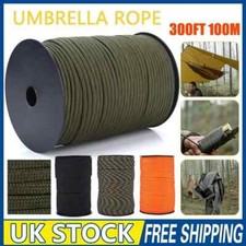 100M 300FT 4mm 7 Strand Core 550 Paracord Parachute Cord Camping Tent Rope Color