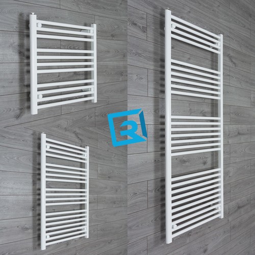White heated towel rail 700mm - white,