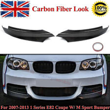 Carbon Look Front Bumper Splitters For BMW 1 Series E82 Coupe M Sport 2007-2013