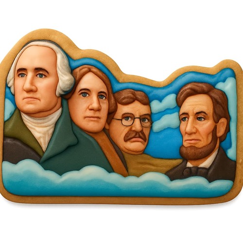 Mount rushmore faces cookie - rushmore,