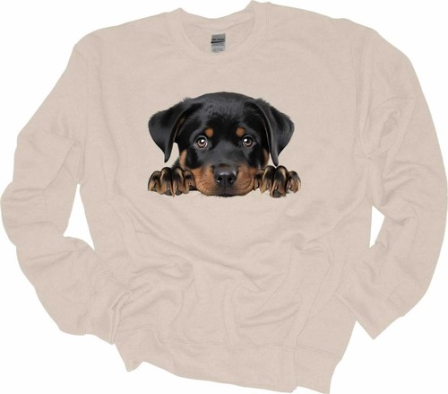 Peeking rottweiler dog - peeking,