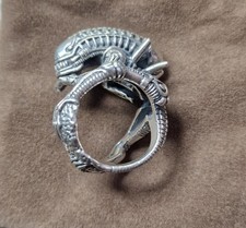 Sterling Silver Alien Full Body Ring Signed Serge DeNimes Hallmarked 925