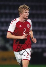 Football - Victor Kristiansen - Hand Signed A4 Photograph - Denmark -COA