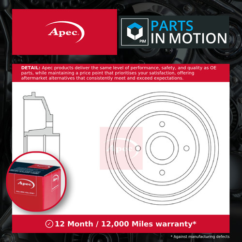 Brake drum rear - drum,