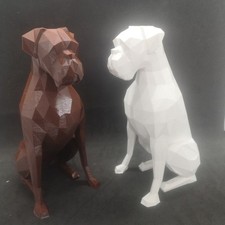 Geometric Boxer Statue -