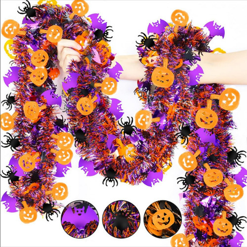 Halloween tinsel garland - halloween,