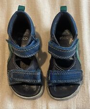 Ecco Leather Comfy Boys Shoes Size Infant UK6 EU23. Hook & Loop Fastening