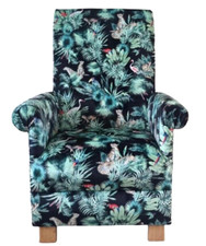 Adult Armchair Botanical Jungle Velvet Fabric Animals Chair Nursery Amazon Tiger