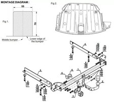 Swan Neck Tow Bar For HONDA