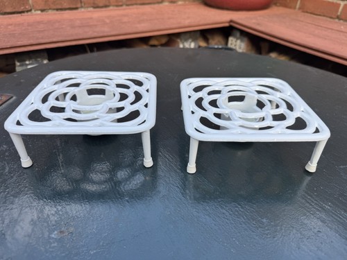 Vintage pair cast iron - pair, of