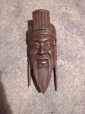 Wooden Face Carving Wall