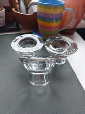 Vintage Ikea Hagberg design Dual Purpose Reversible Glass Candle Holder Tealight