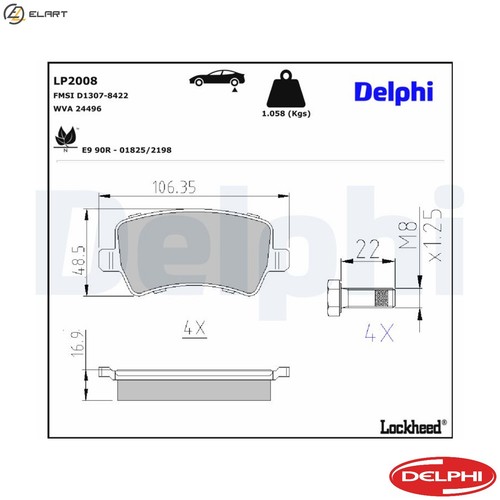 Brake pad set - brake, disc