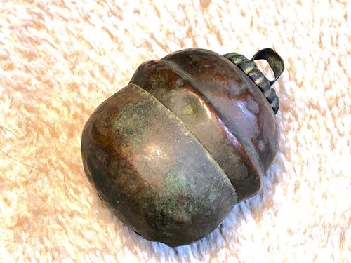 Netsuke bronze bell 19th - bronze,
