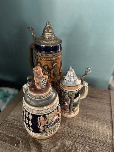 Vintage german beer steins - vintage,